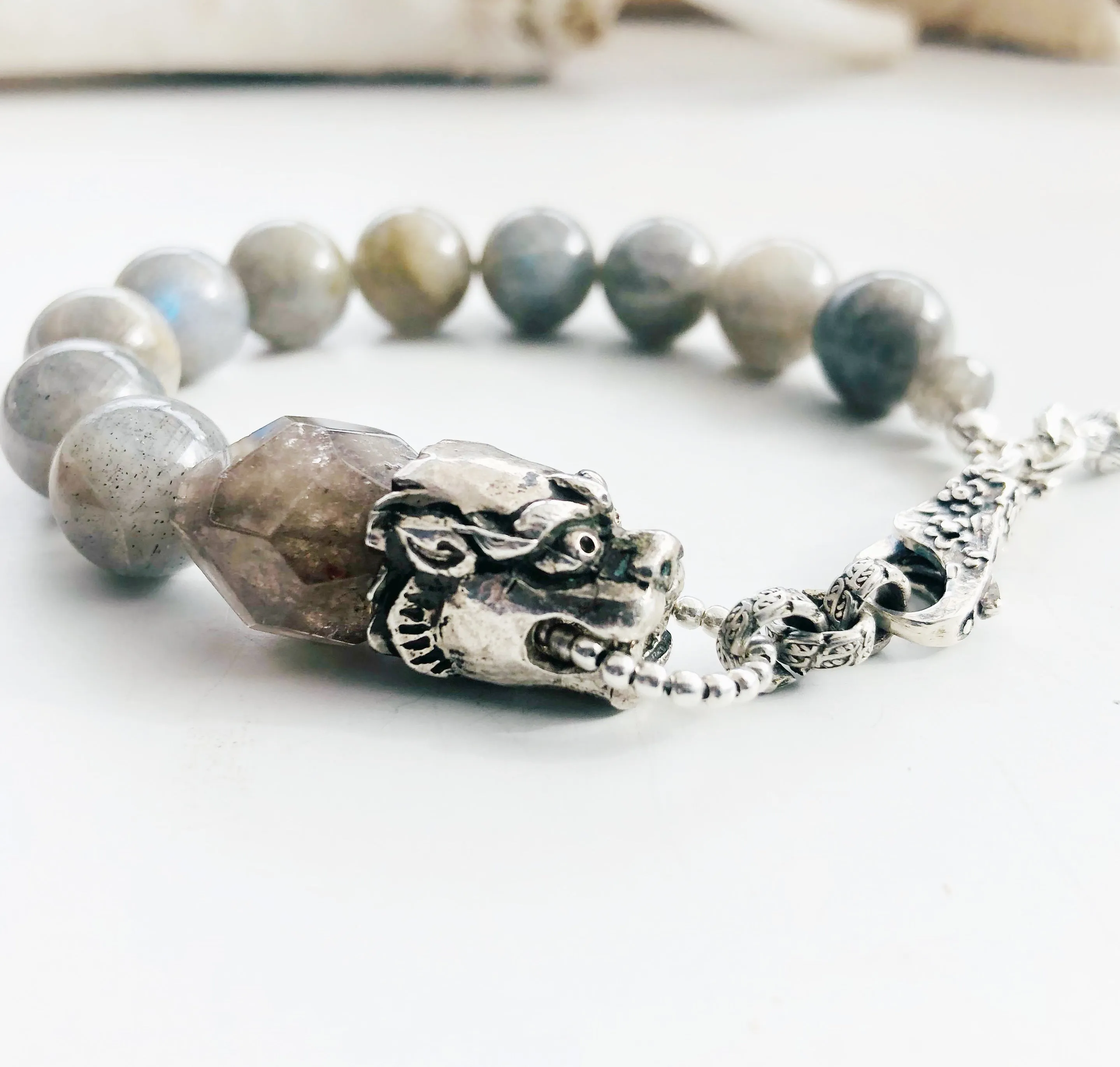 Labradorite Dragon Protection Bracelet