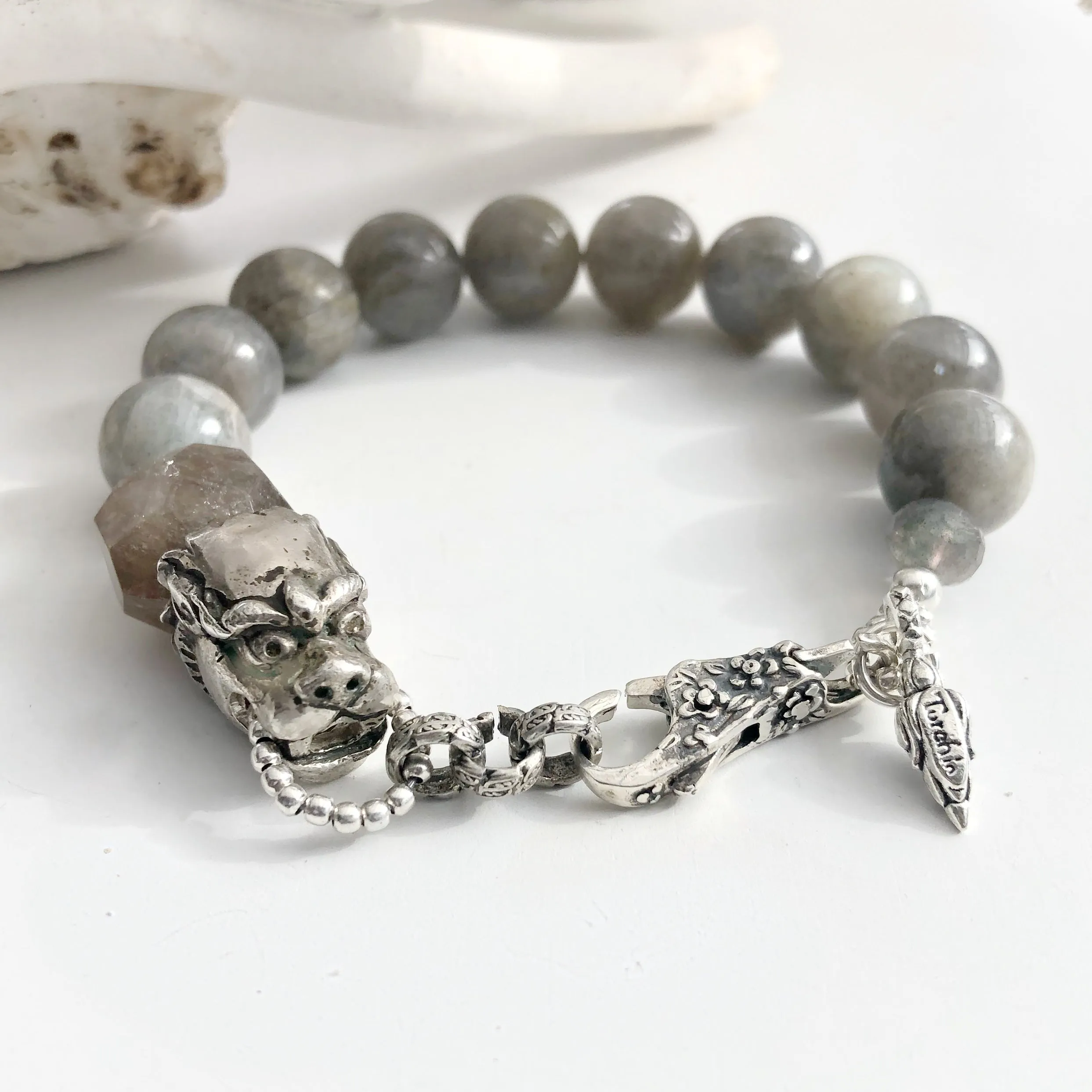 Labradorite Dragon Protection Bracelet