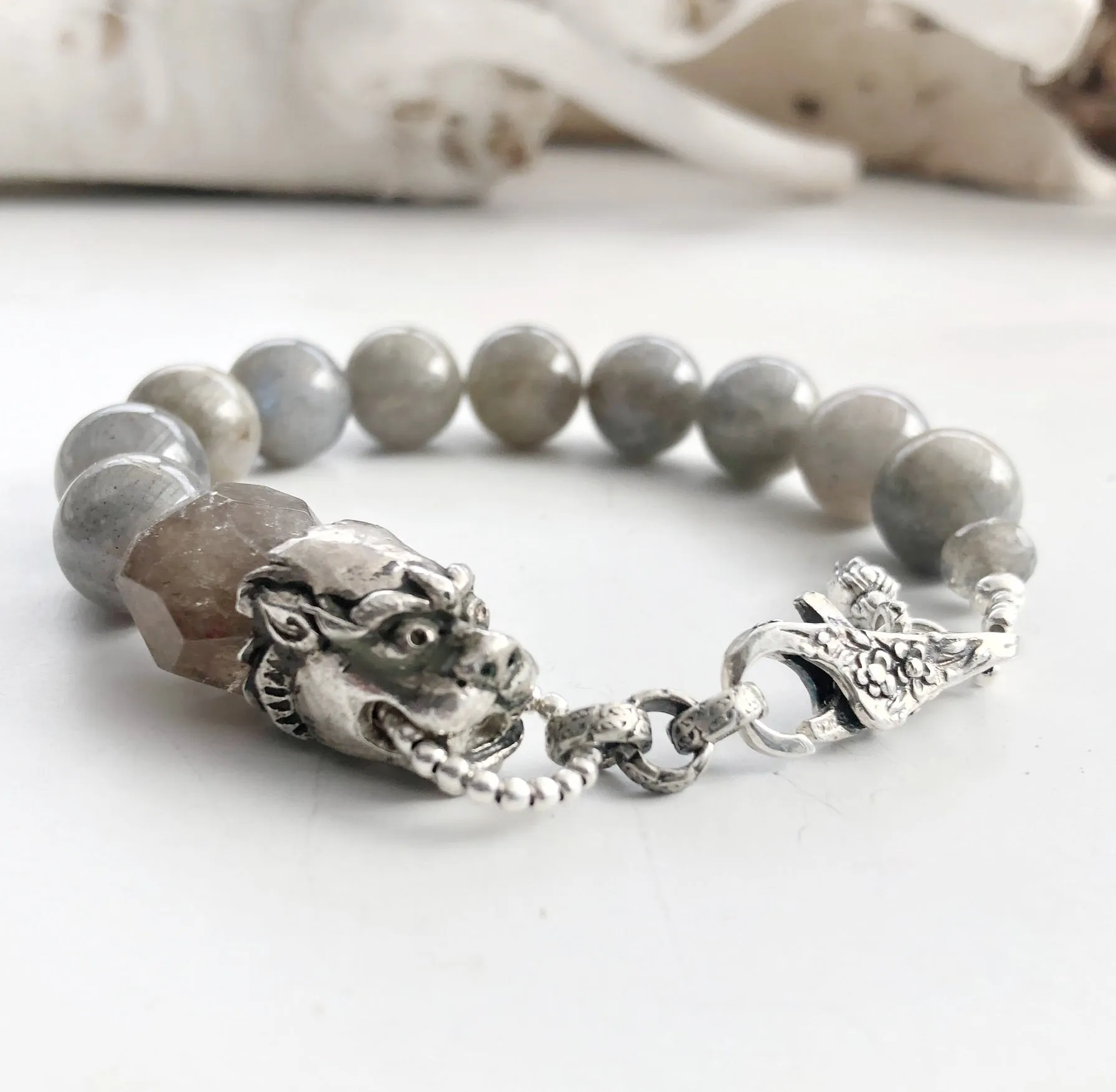 Labradorite Dragon Protection Bracelet
