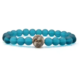 Lake Ontario Stones   Peacock Blue Glass