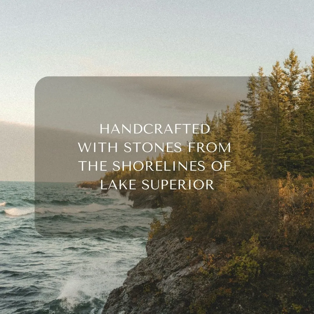 Lake Superior Stones   Peacock Blue Glass