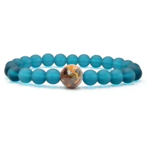 Lake Superior Stones   Peacock Blue Glass