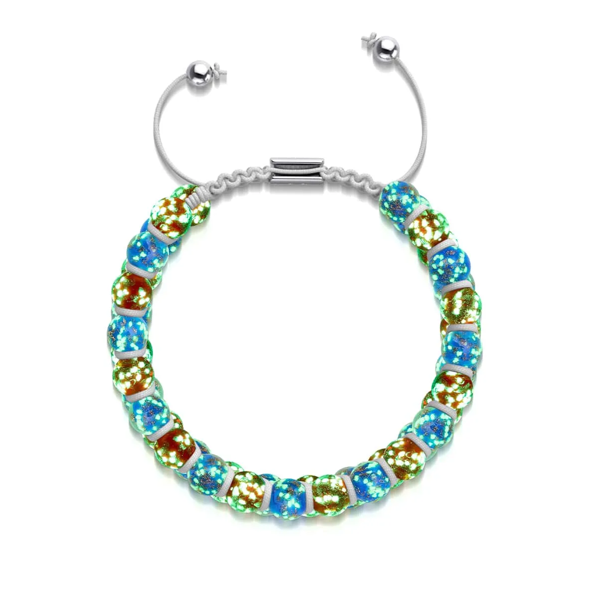 Land of the Free | Cobalt x Crimson | Double Firefly Glass Bracelet