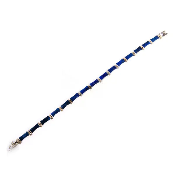 Lapis Lazuli llaksa Bracelet | Handmade Artisan Jewelry | Sourced from Chile