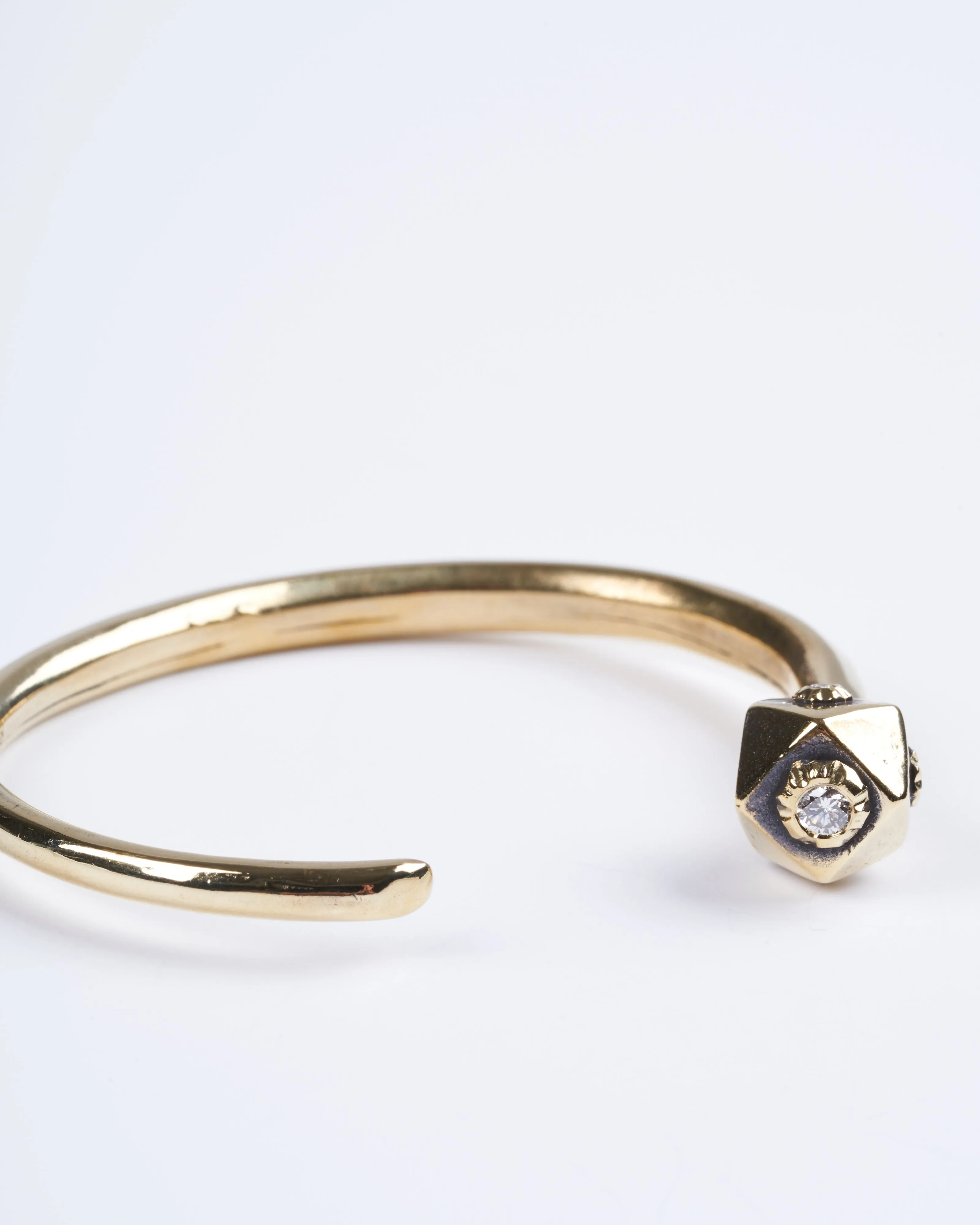 large snakehead cuff - bronze