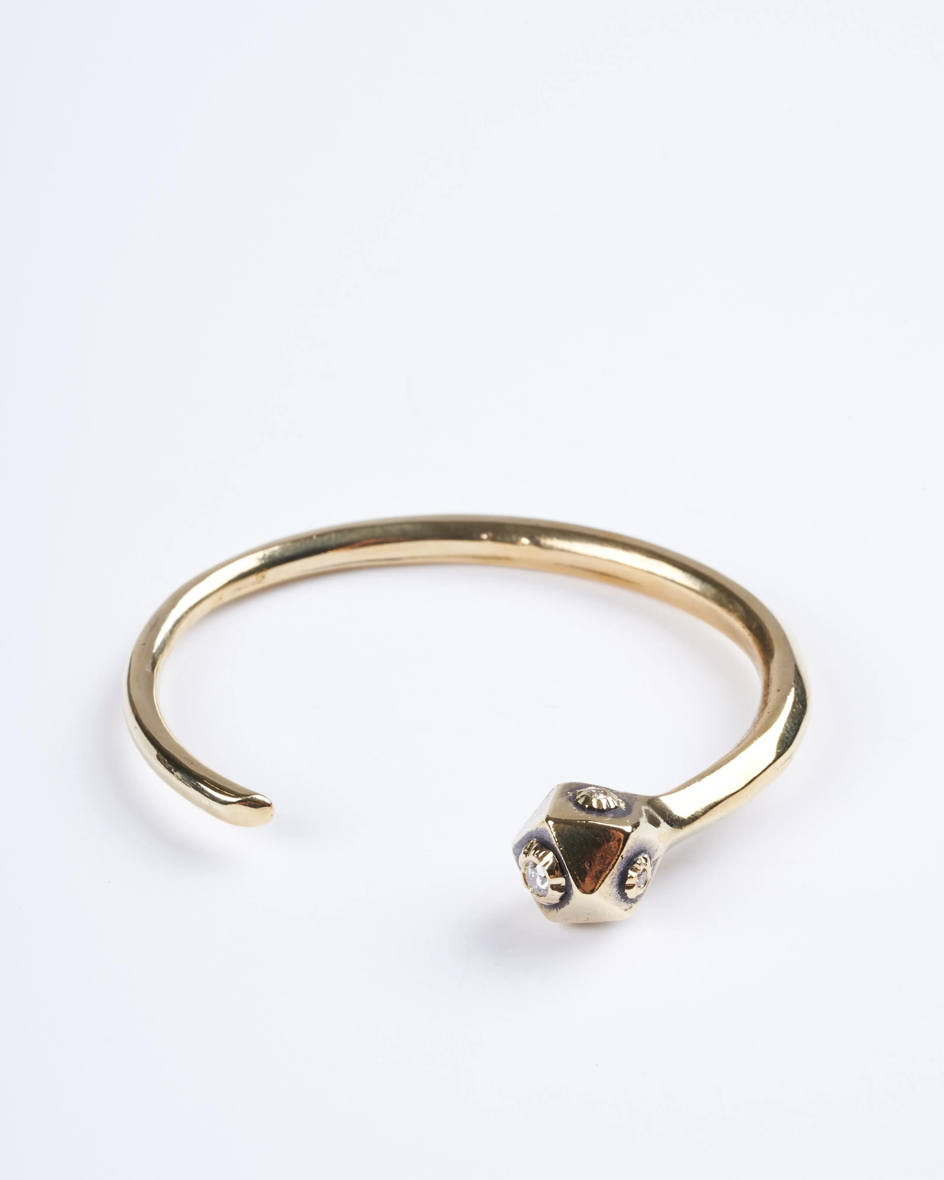 large snakehead cuff - bronze