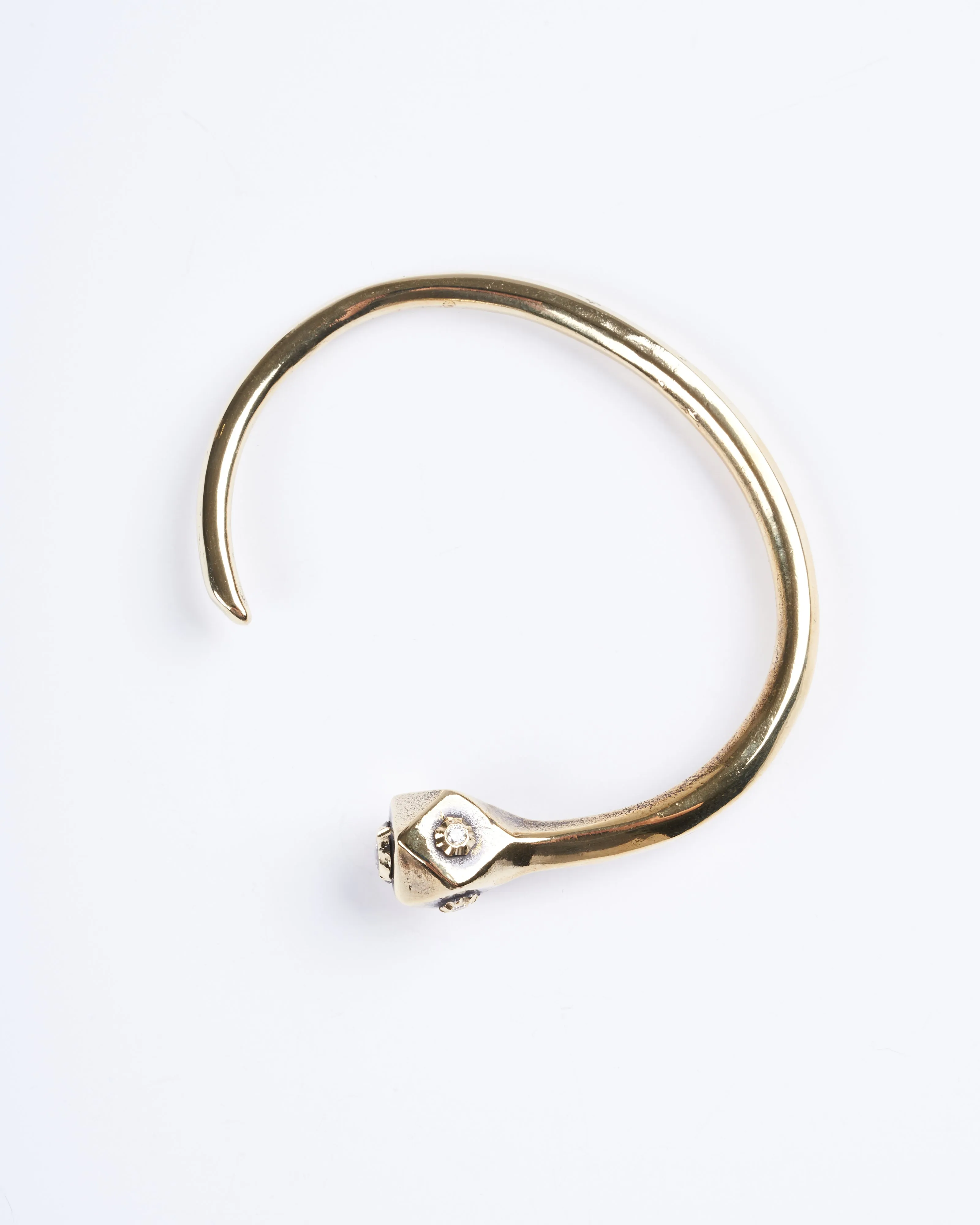large snakehead cuff - bronze