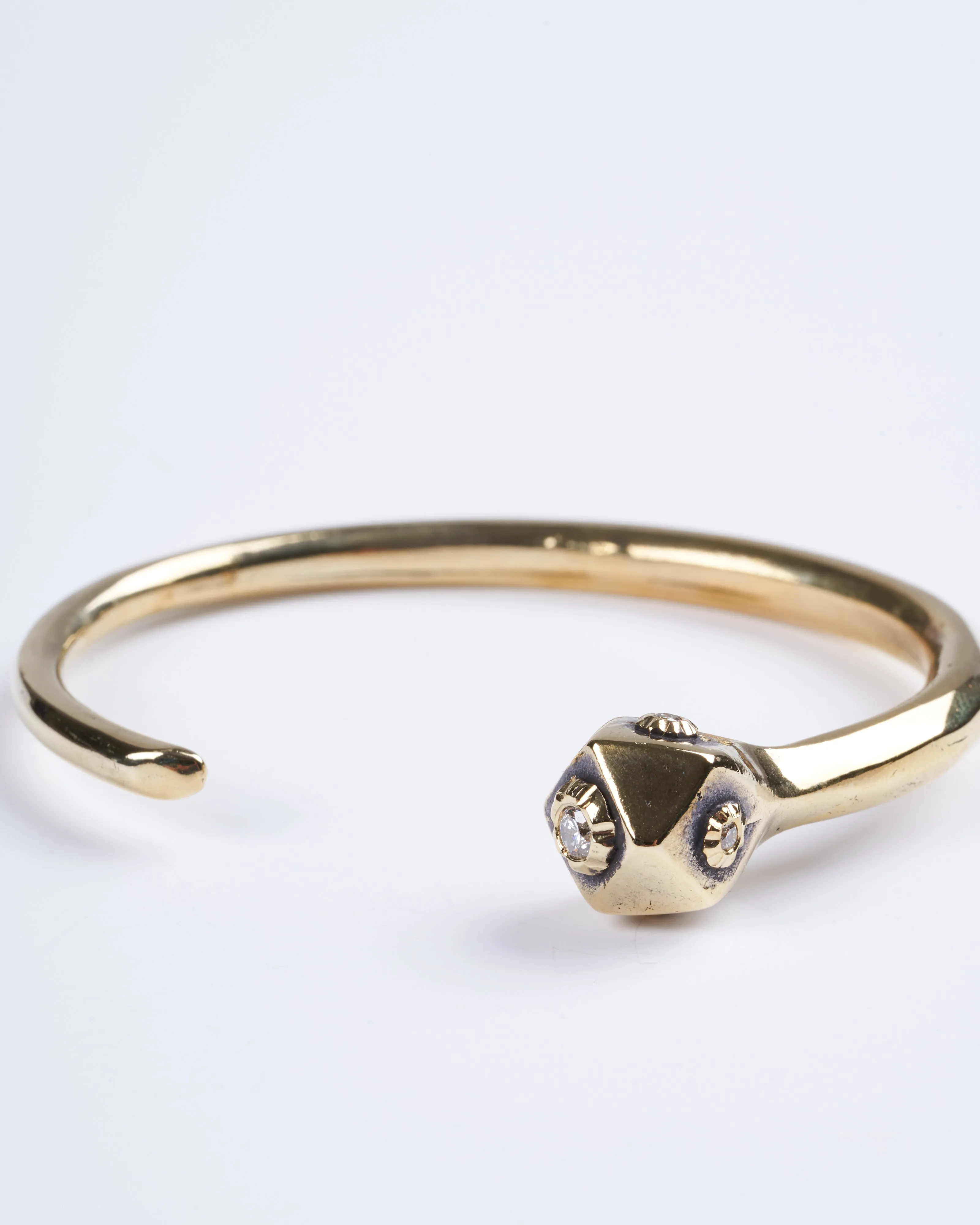 large snakehead cuff - bronze