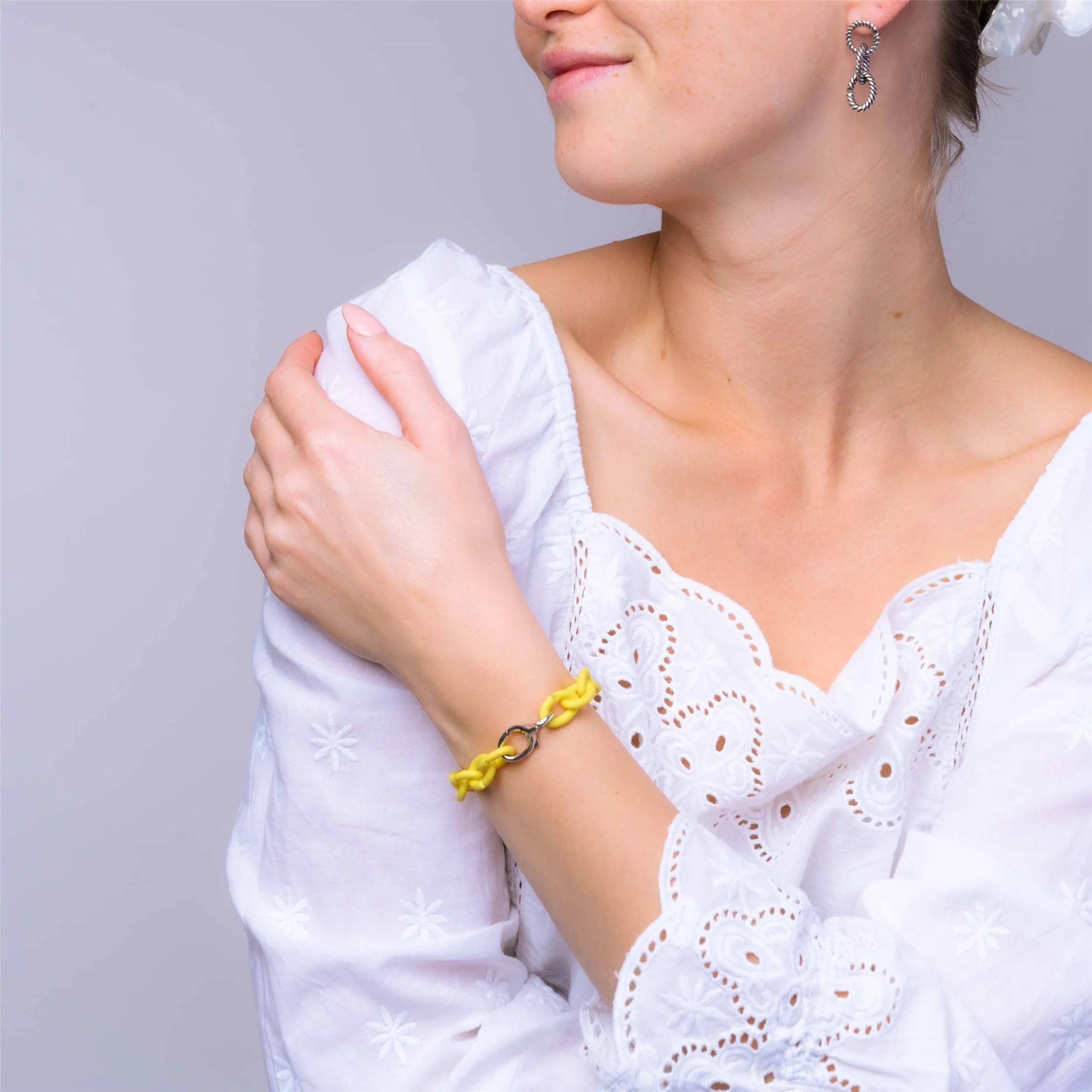 Light Lemon Silver Bracelet