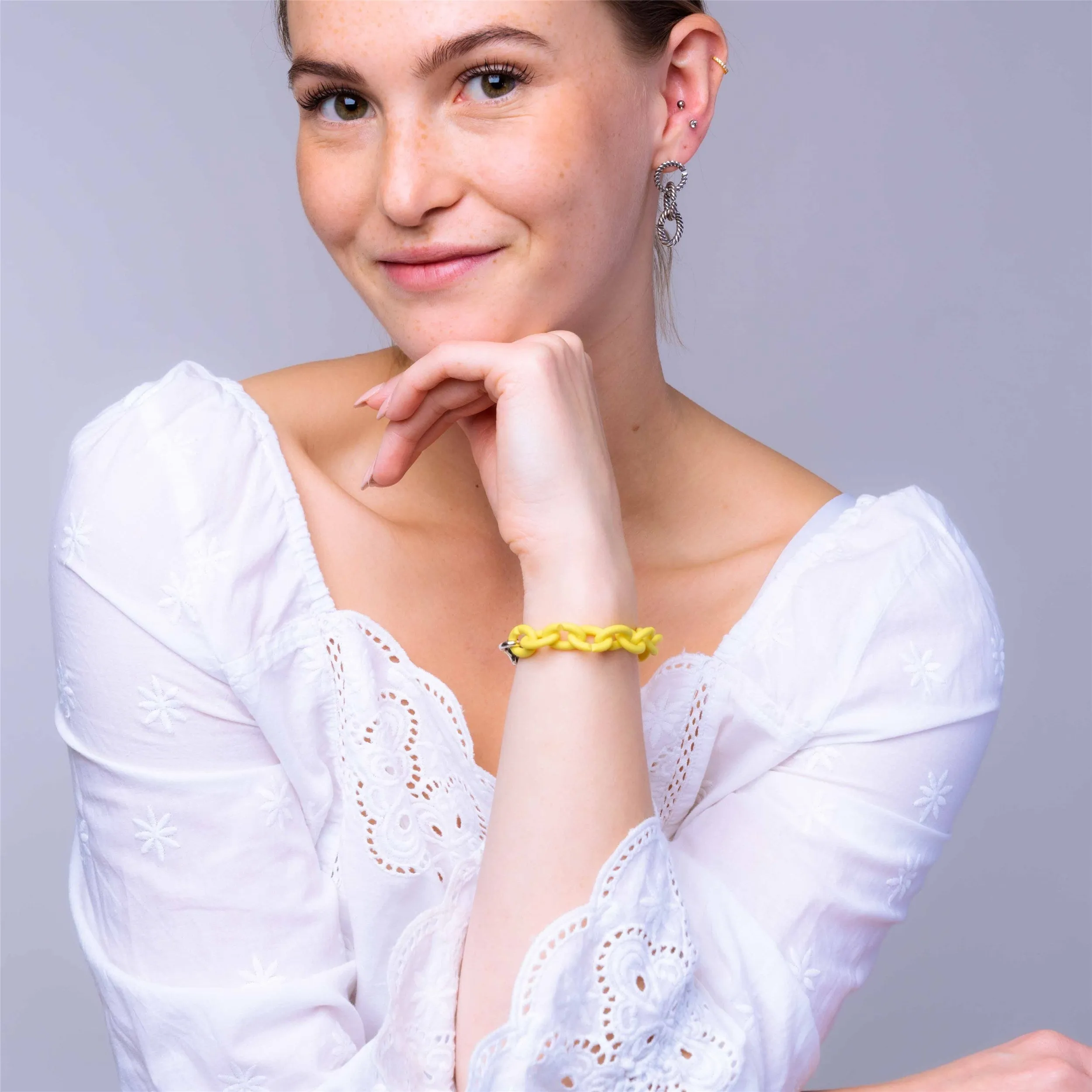 Light Lemon Silver Bracelet
