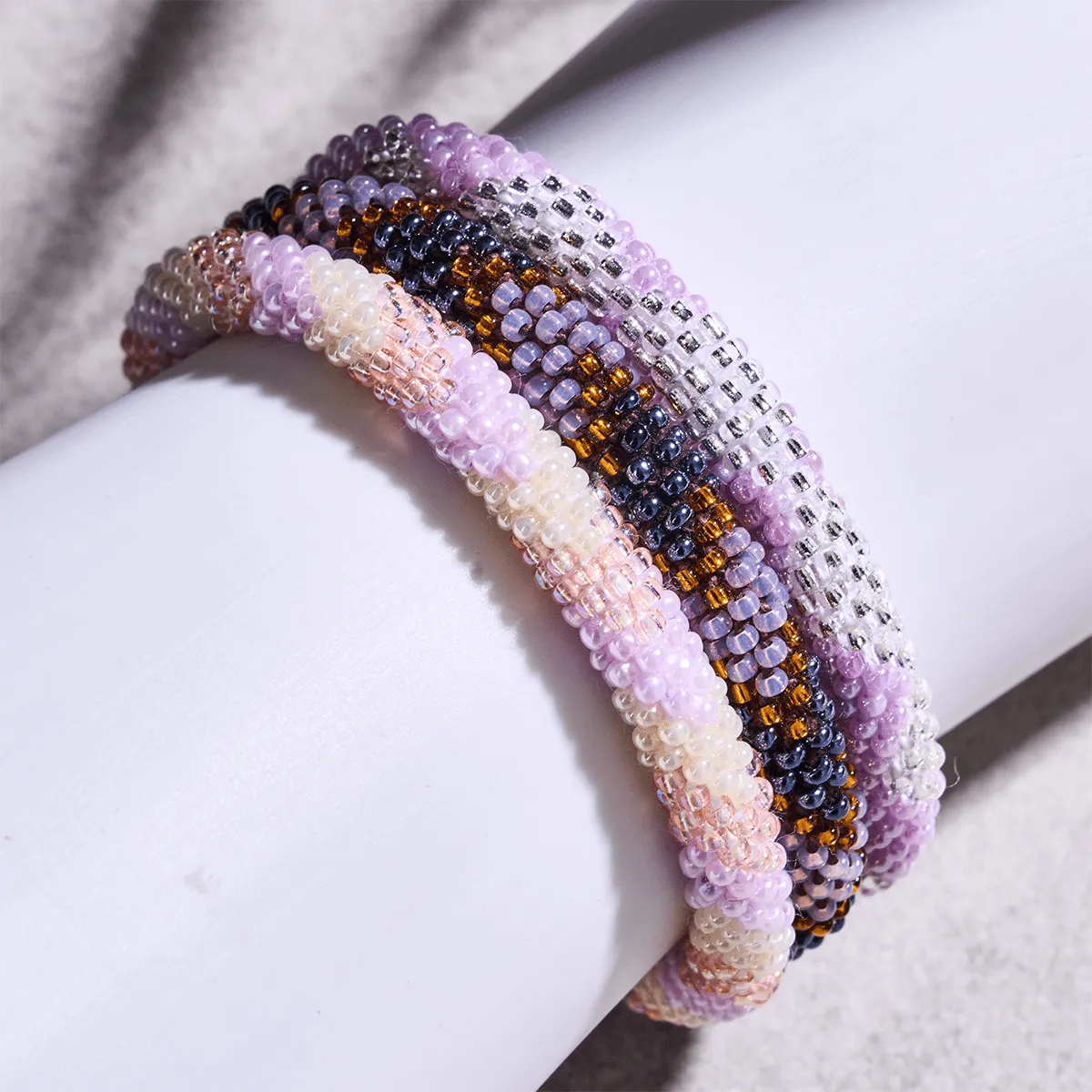 Lilac Dreams | Himalayan Glass Bead Bracelet