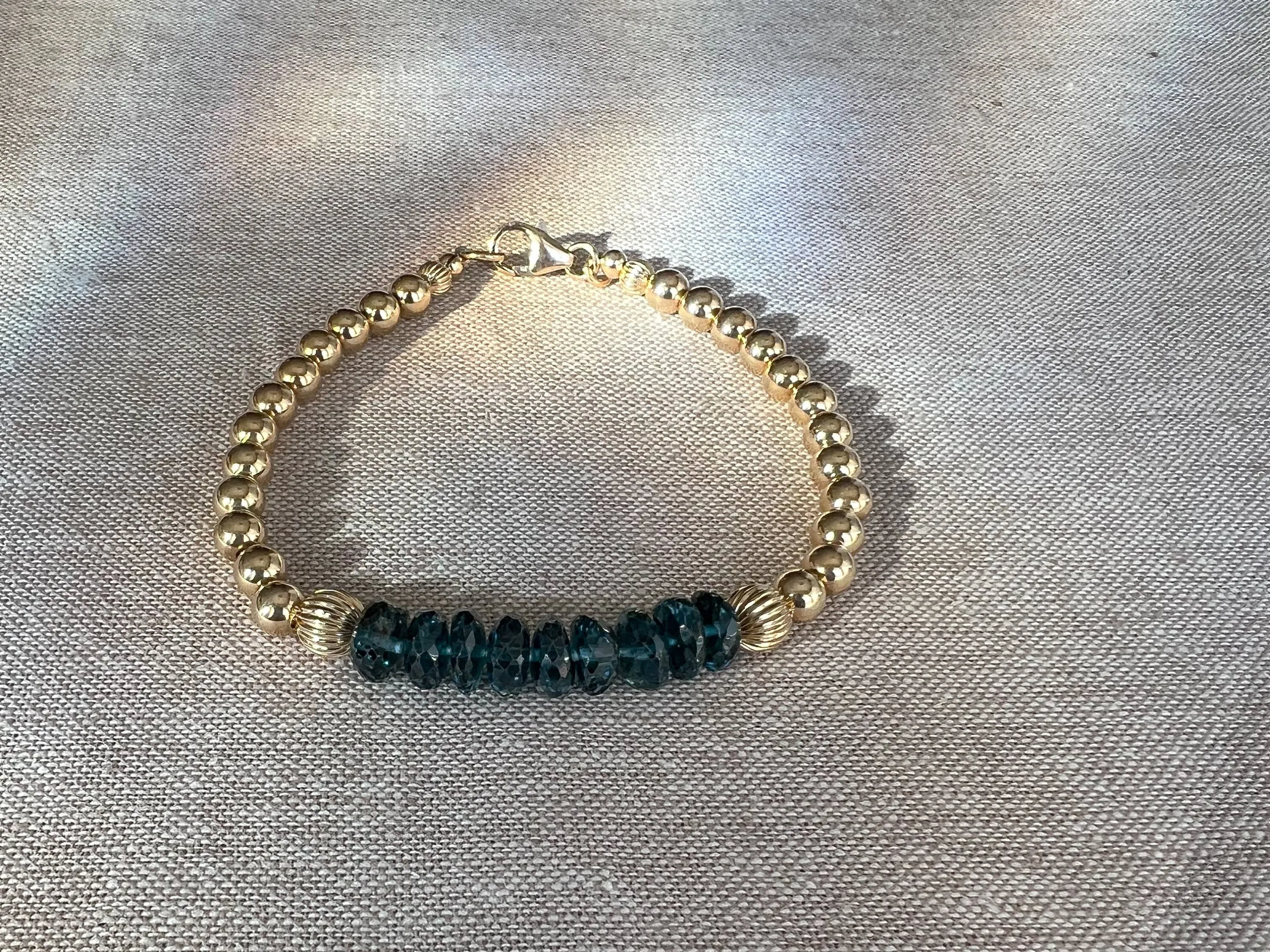 London Blue Bar Bracelet