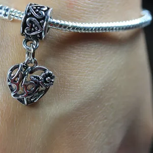 Love Mom European Bead Compatible for Most European Snake Chain Bracelet
