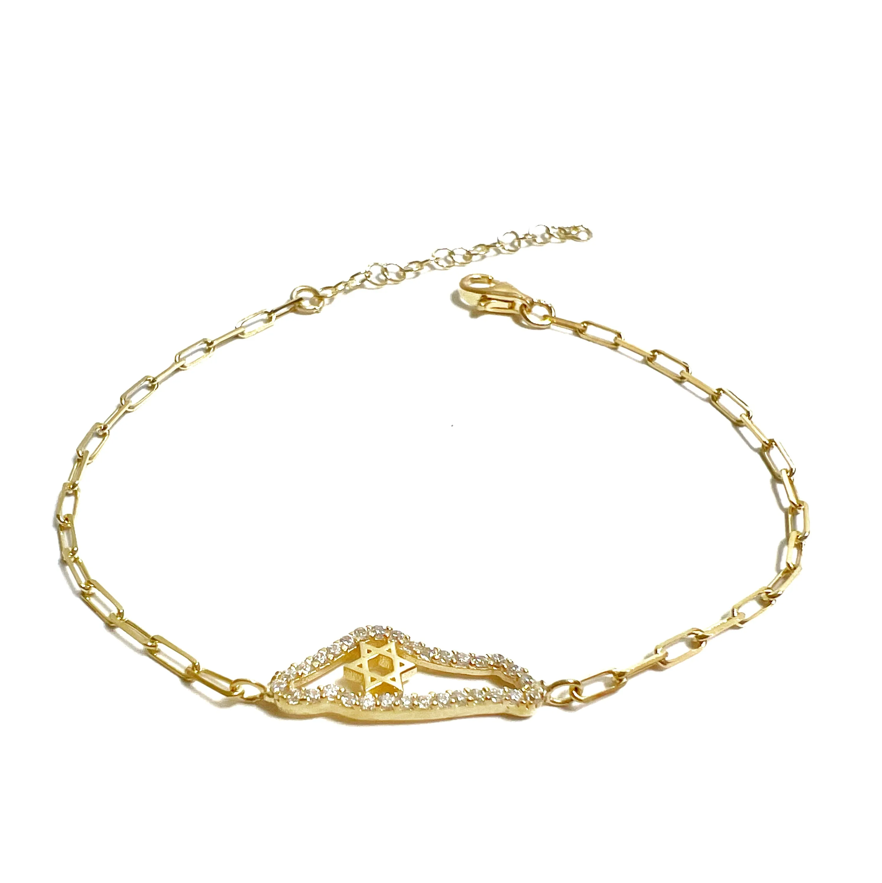 Map and David Star Bracelet