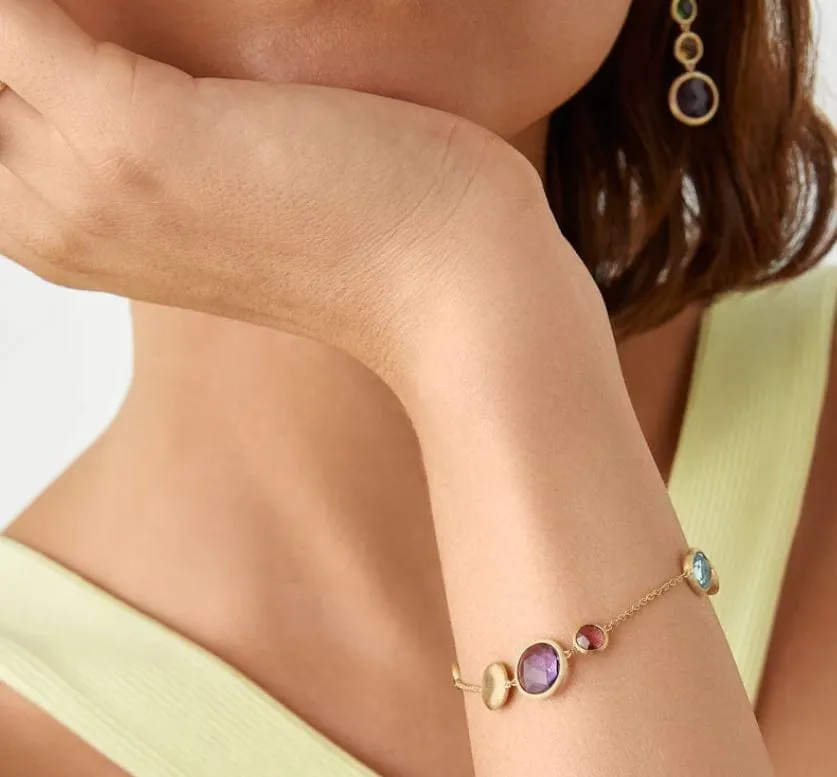Marco Bicego 18K Yellow Gold Jaipur Mixed Gems Scatter Bracelet