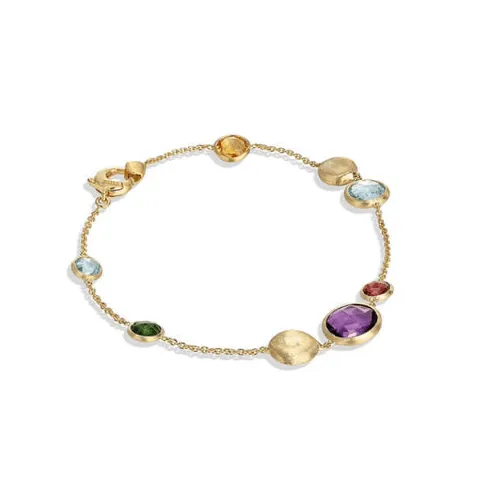 Marco Bicego 18K Yellow Gold Jaipur Mixed Gems Scatter Bracelet