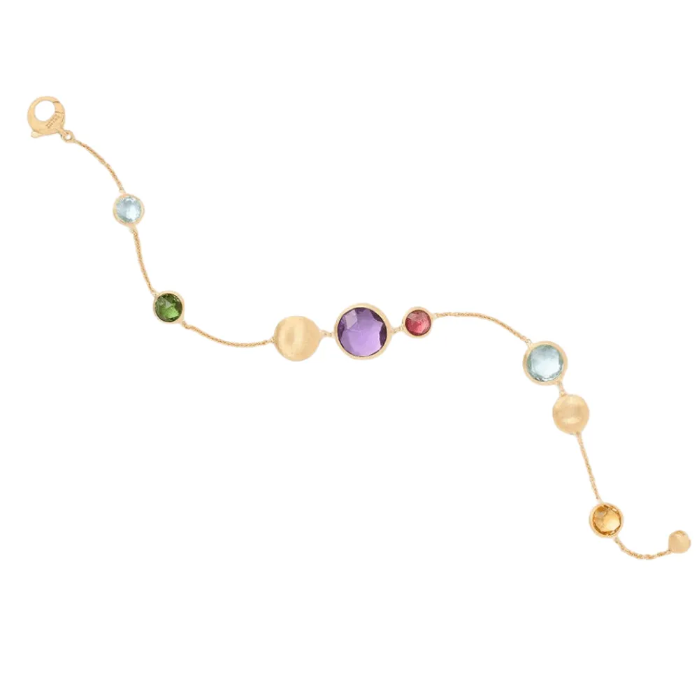 Marco Bicego 18K Yellow Gold Jaipur Mixed Gems Scatter Bracelet