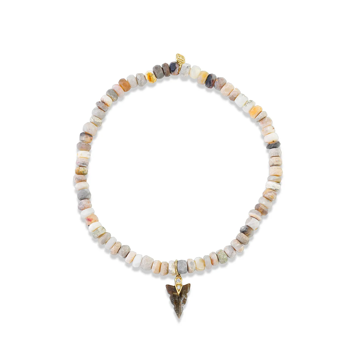 Men's Collection Gold & Diamond Arrowhead on Australian Opal