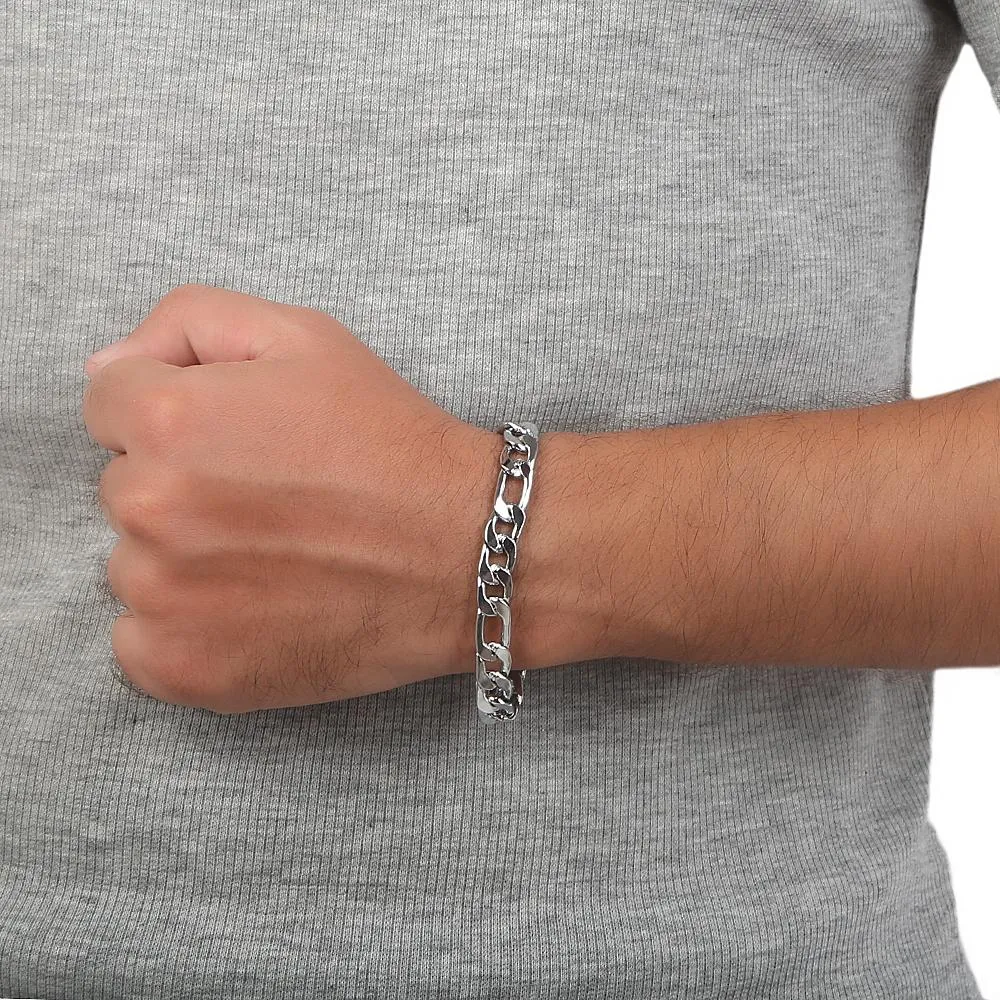 Mens Hand Bracelets - Silver - A