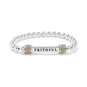 Meridian Faithful Two Tone Stretch Bracelet - JF0188