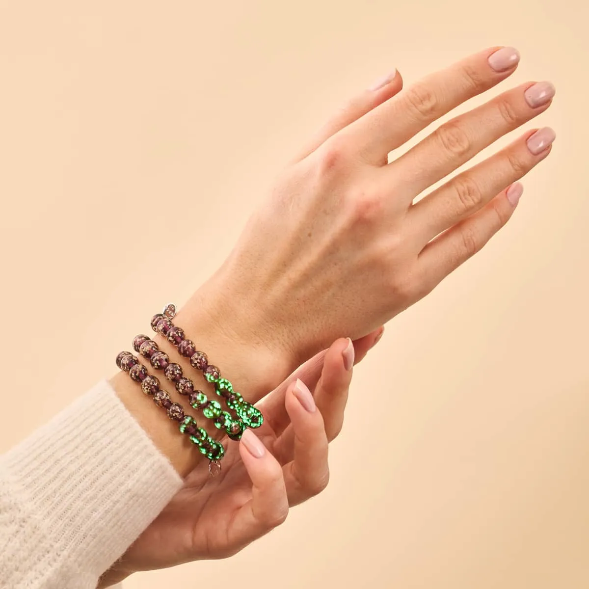 Merlot | .925 Sterling Silver | Firefly Glass Bracelet