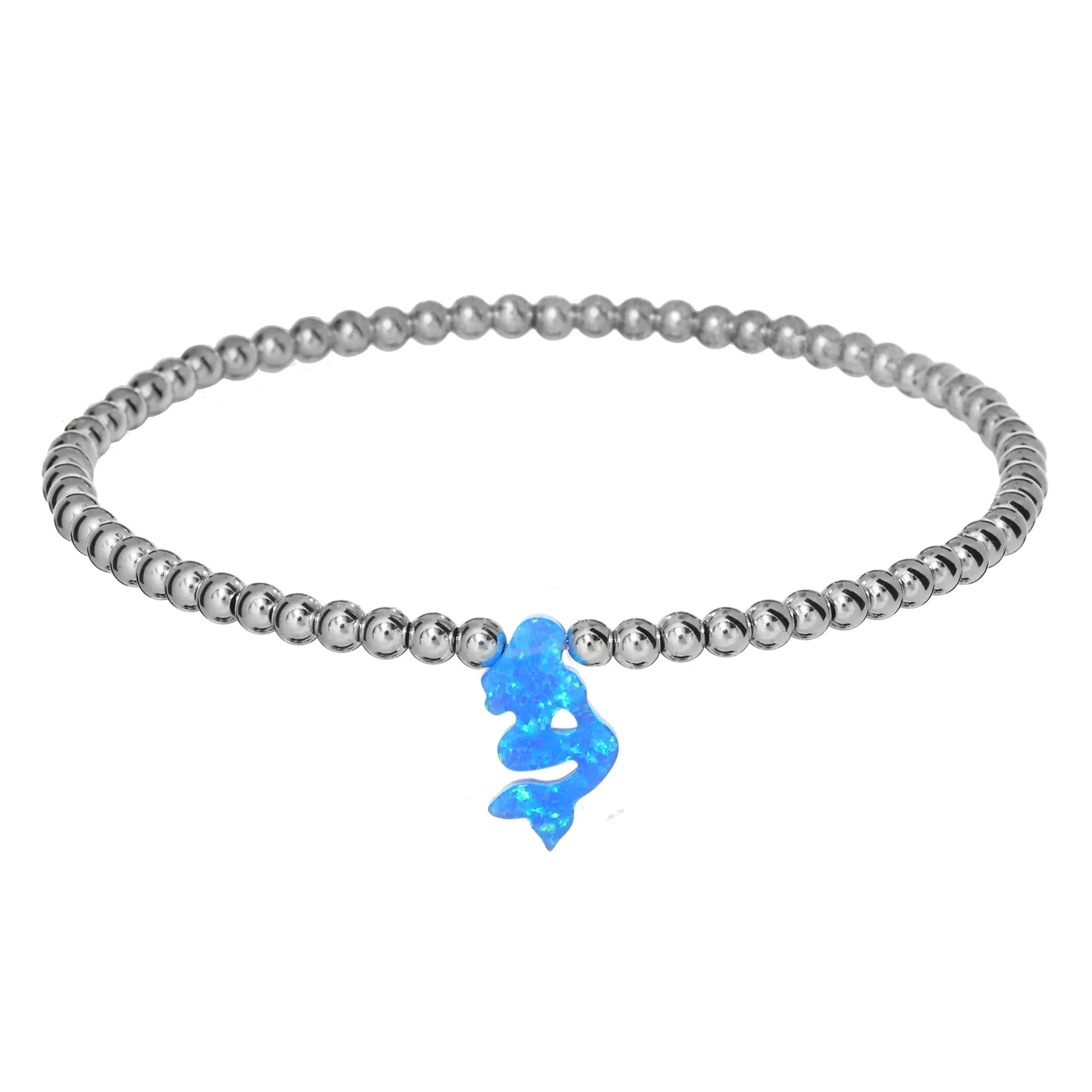 MERMAID | Opal Charm and 14K Gold Filled Beads Bracelet