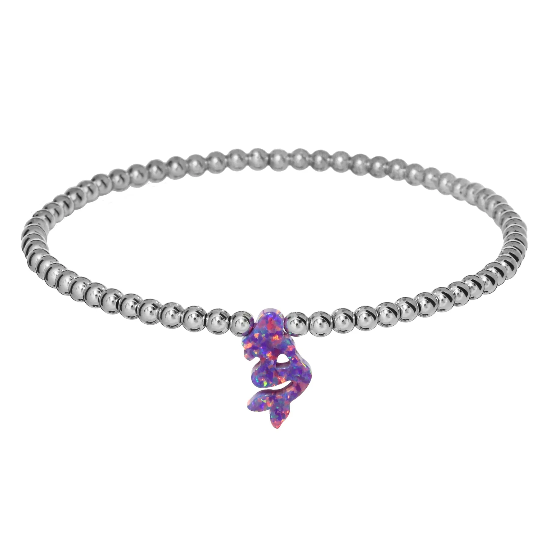 MERMAID | Opal Charm and 14K Gold Filled Beads Bracelet