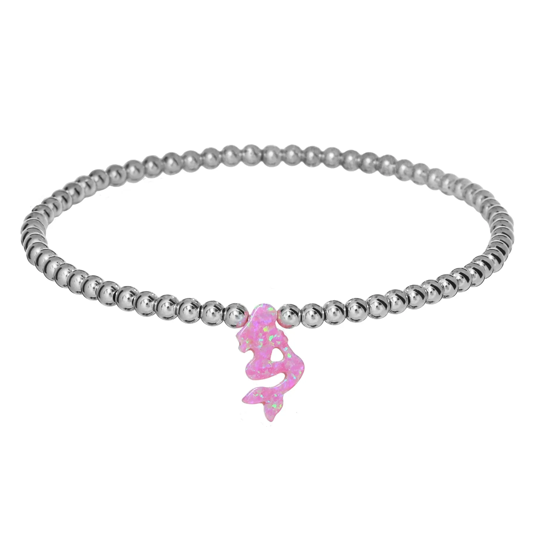 MERMAID | Opal Charm and 14K Gold Filled Beads Bracelet