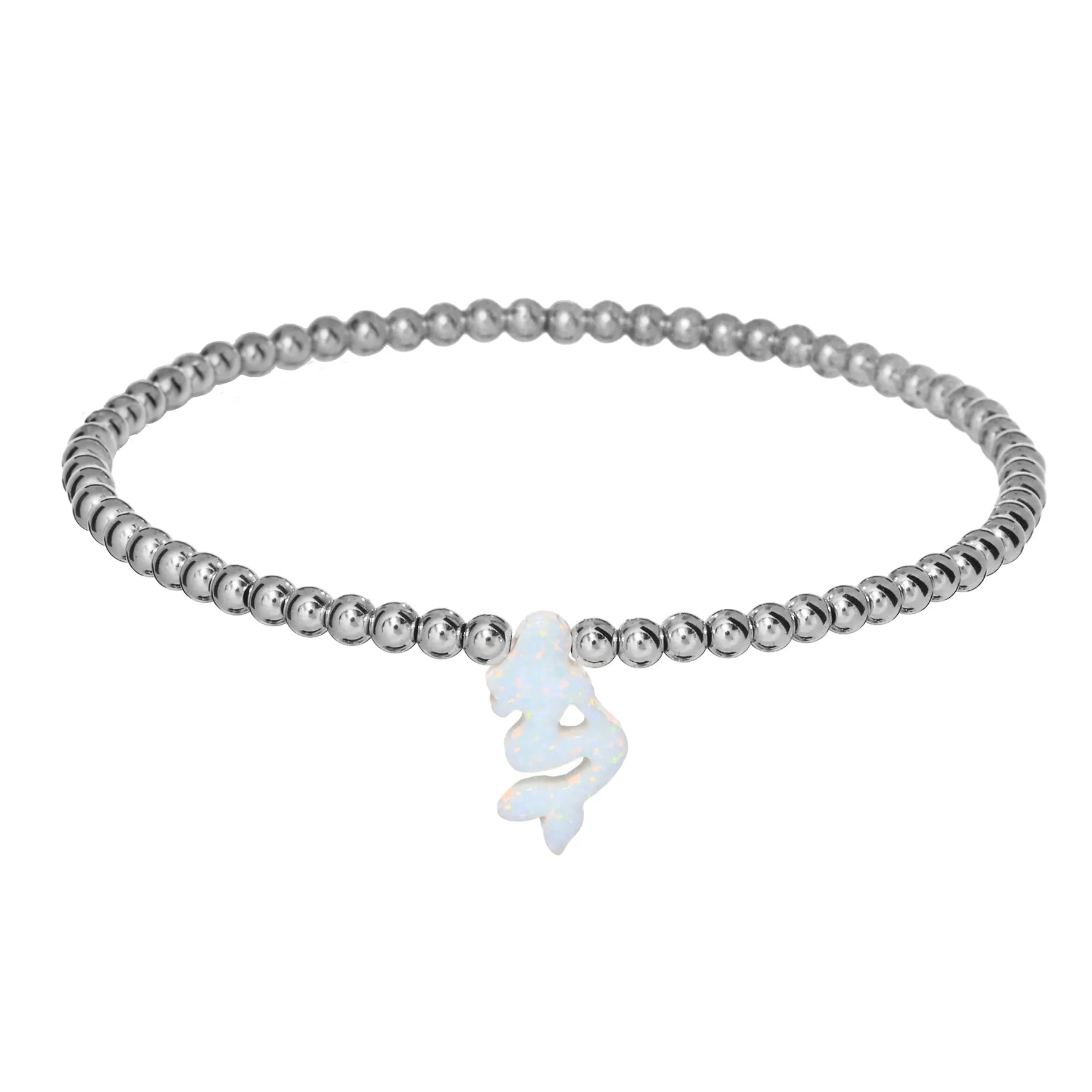 MERMAID | Opal Charm and 14K Gold Filled Beads Bracelet