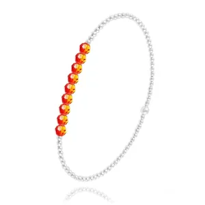 Mexican Fire opal Bracelet Silver