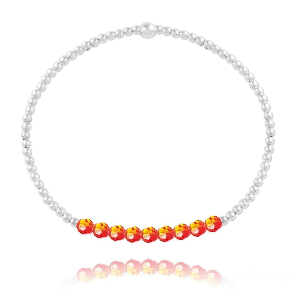 Mexican Fire opal Bracelet Silver