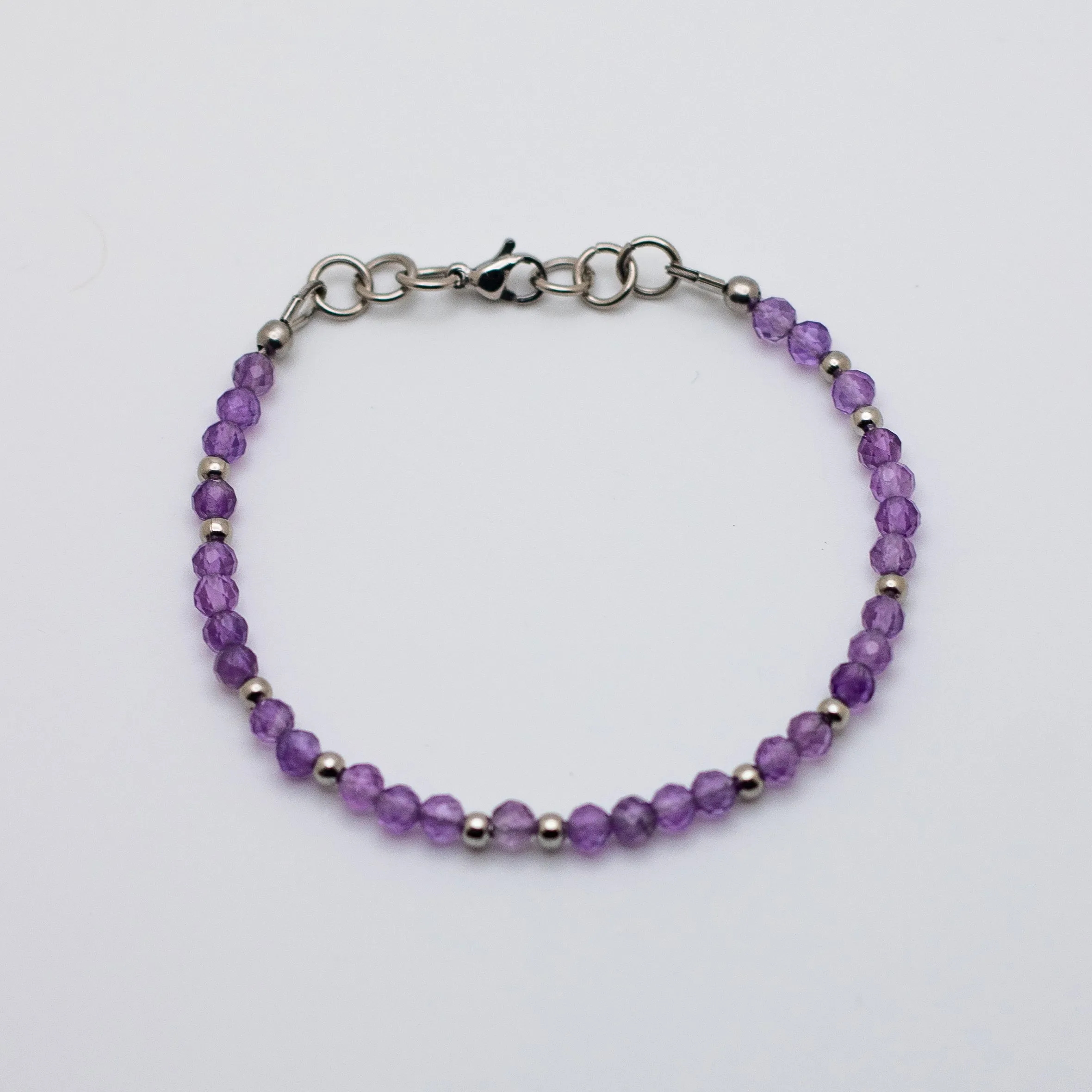 Microfaceted Amethyst Bracelet