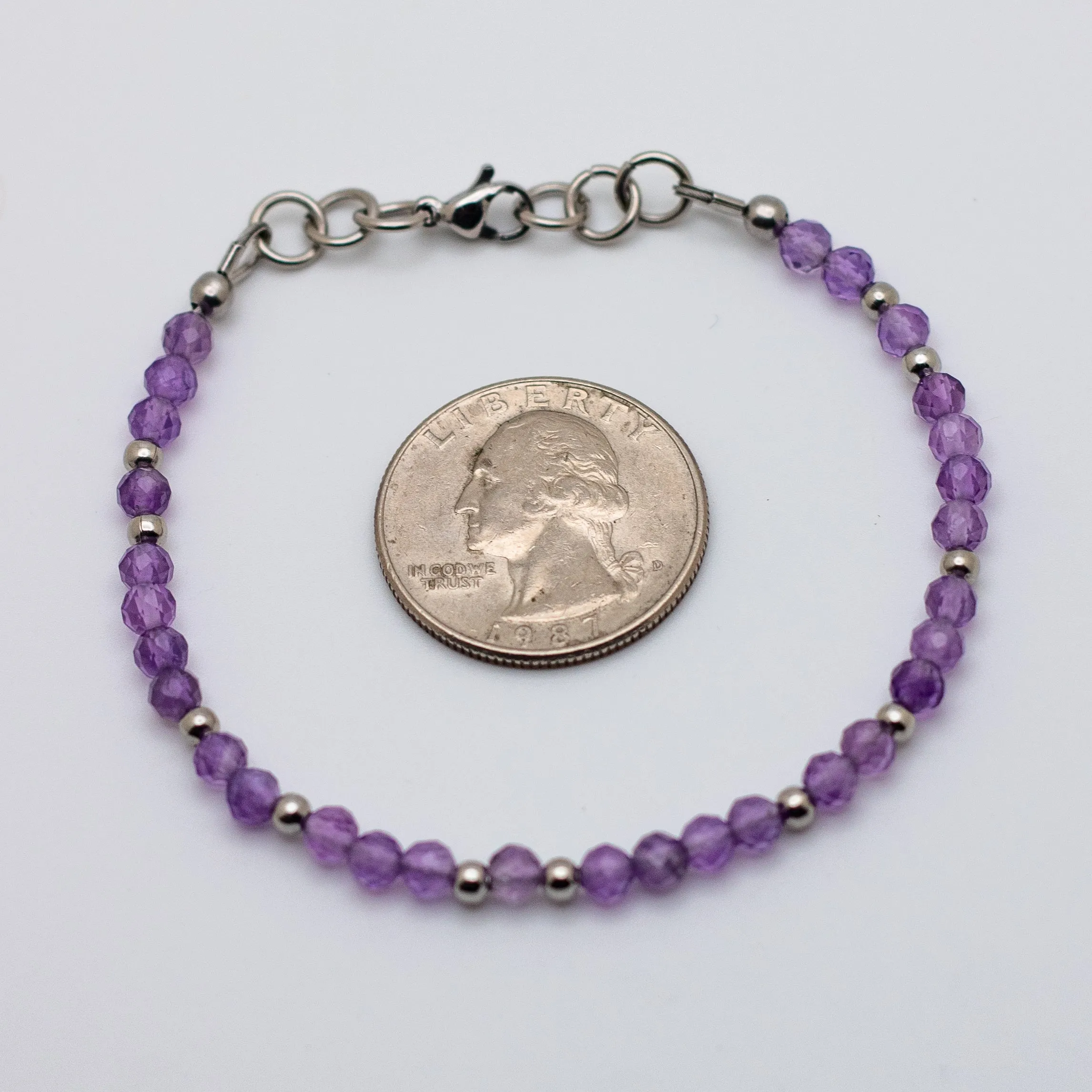 Microfaceted Amethyst Bracelet