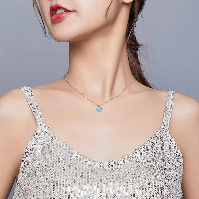 Midnight Blue Heart Necklace