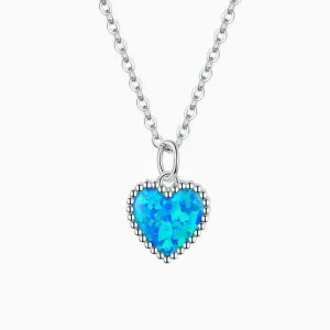 Midnight Blue Heart Necklace
