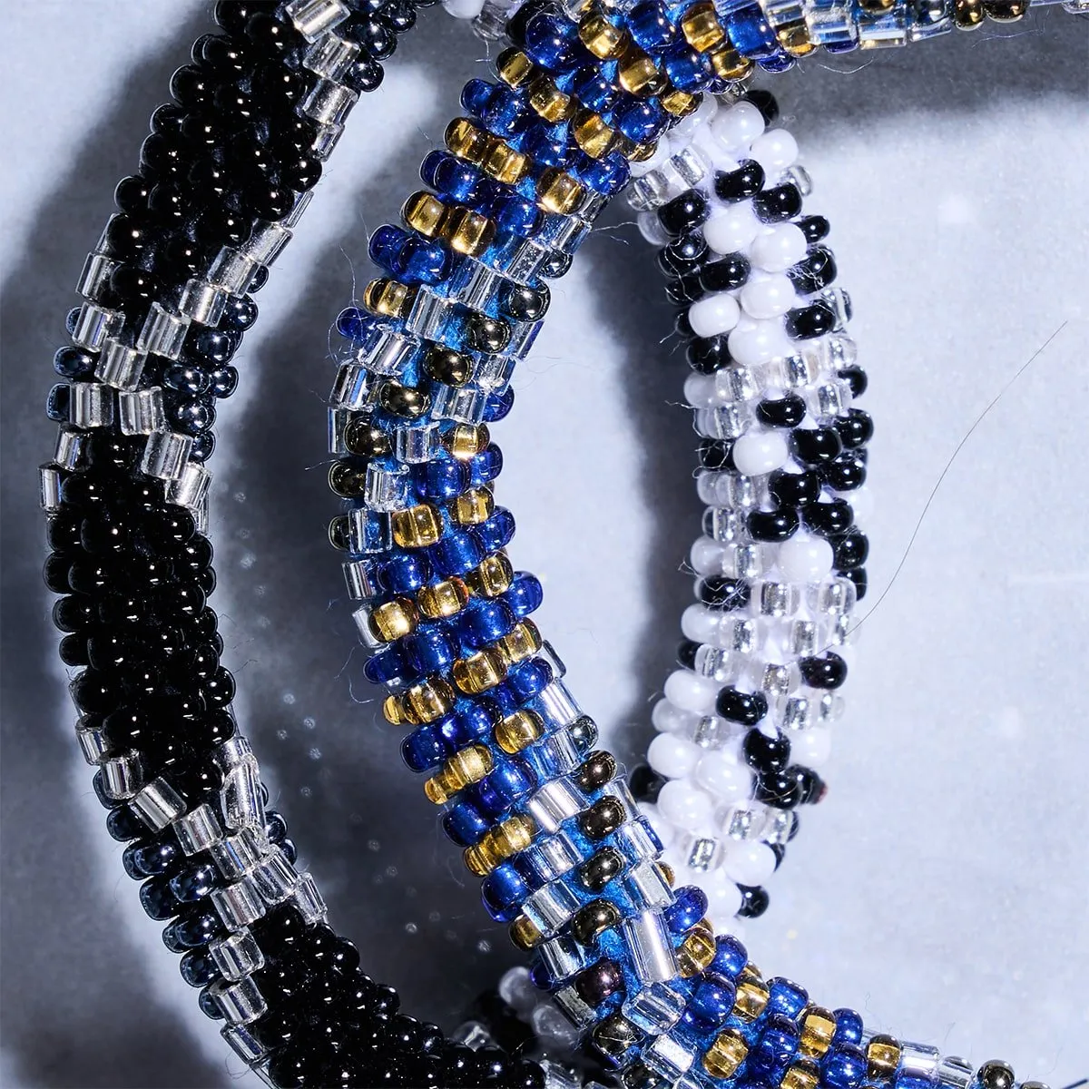 Midnight Serpent | Himalayan Glass Bead Bracelet