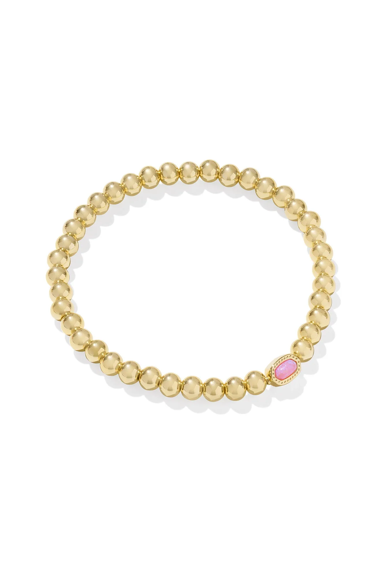 Mini Elaina Gold Stretch Bracelet Carnation Kyocera Opal