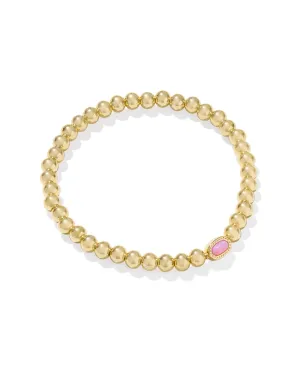 Mini Elaina Stretch Bracelet Gold Carnation Opal