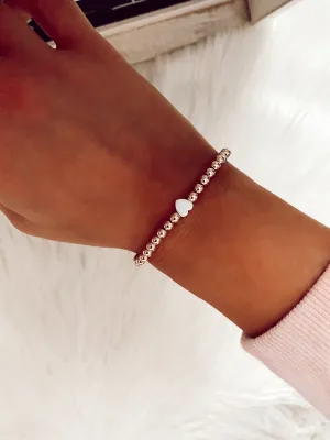 Mini Heart Opal 14k Gold Filled Bracelet