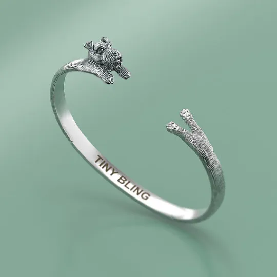 Miniature Schnauzer Jewelry Cuddle Cuff Bracelet