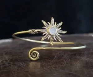 Moonstone Sunburst Arm Cuff