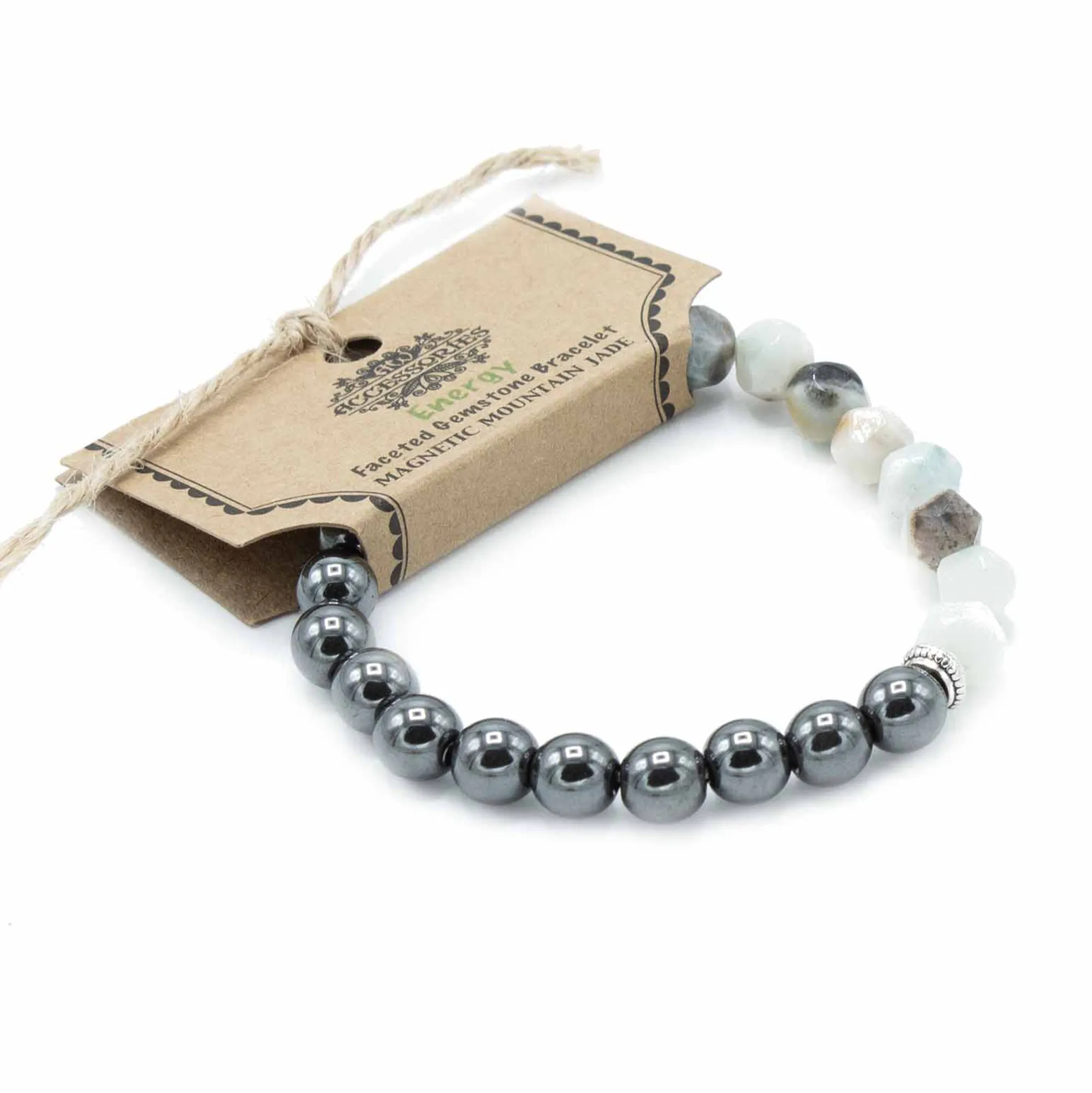 Mountain Jade Bracelet Faceted Magnetic Gemstone