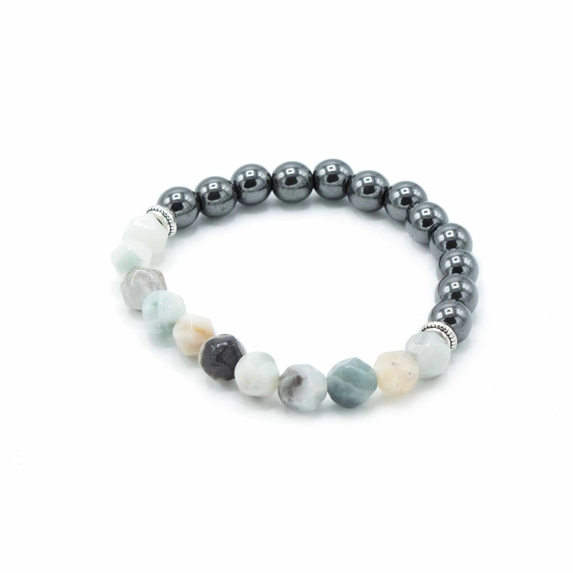 Mountain Jade Bracelet Faceted Magnetic Gemstone