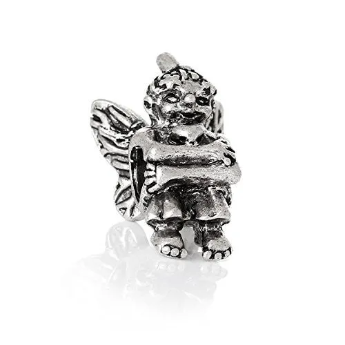 Mourning Angel Bead Compatible for Most European Snake Chain Bracelet