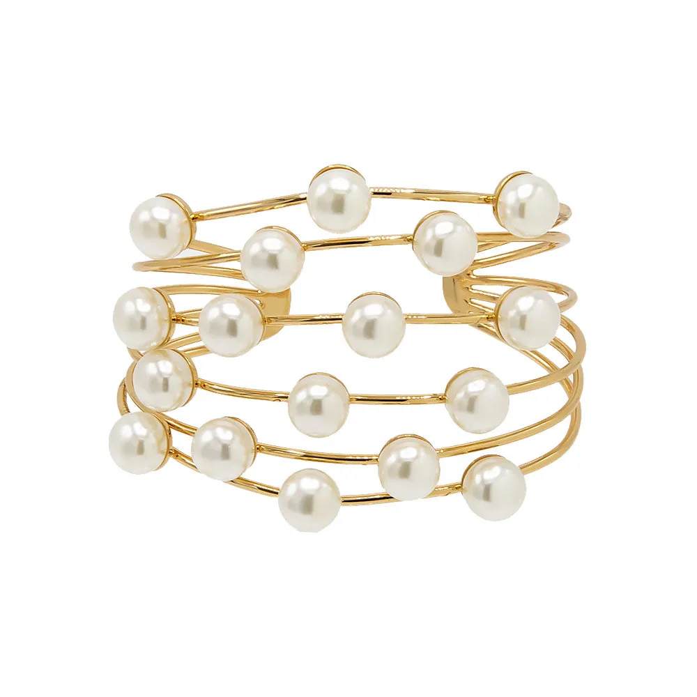 Multi Pearl Cuff Bracelet
