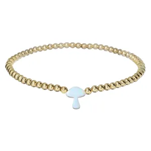 MUSHROOM | Opal Charm and 14K Gold Filled Beads Bracelet