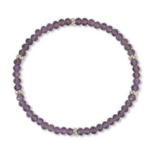 My FUN Colors Mini Crystal Bracelet Amethyst Crystal / Silver Accent