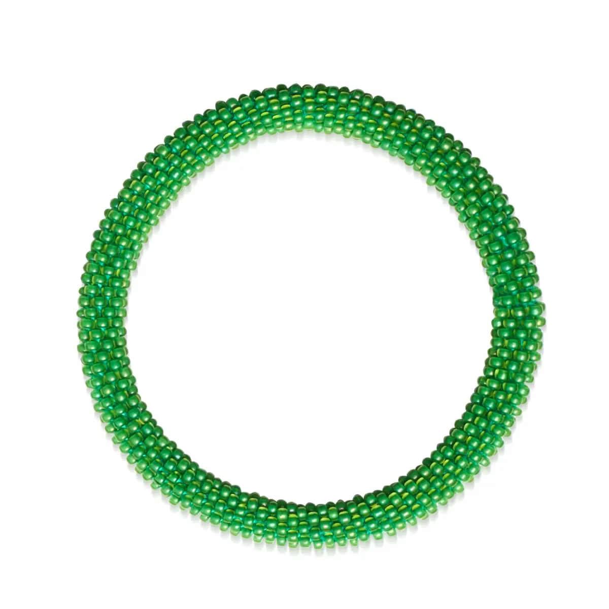 Mystic Emerald | Himalayan Glass Bead Bracelet