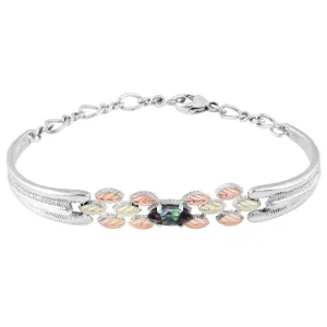 Mystic Fire Topaz - Sterling Silver Black Hills Gold Bracelet