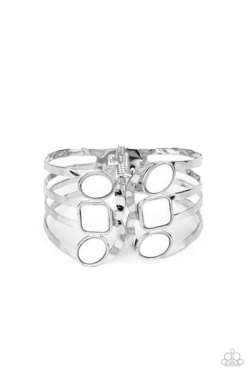 Mystified White Paparazzi Bracelet